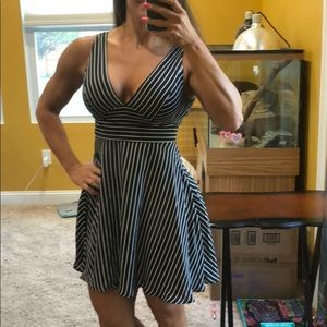 Black & White Pinstripe Dress